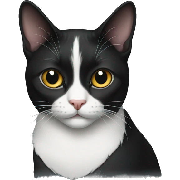 Tuxedo cat emoji