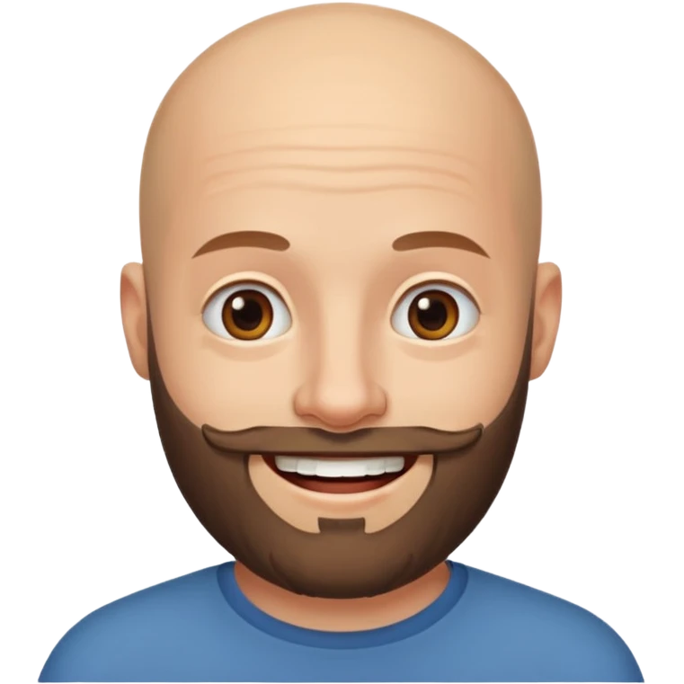 Bald man with beard emoji
