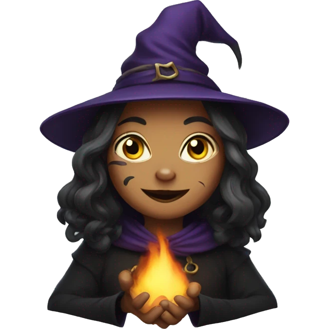Cat witch emoji