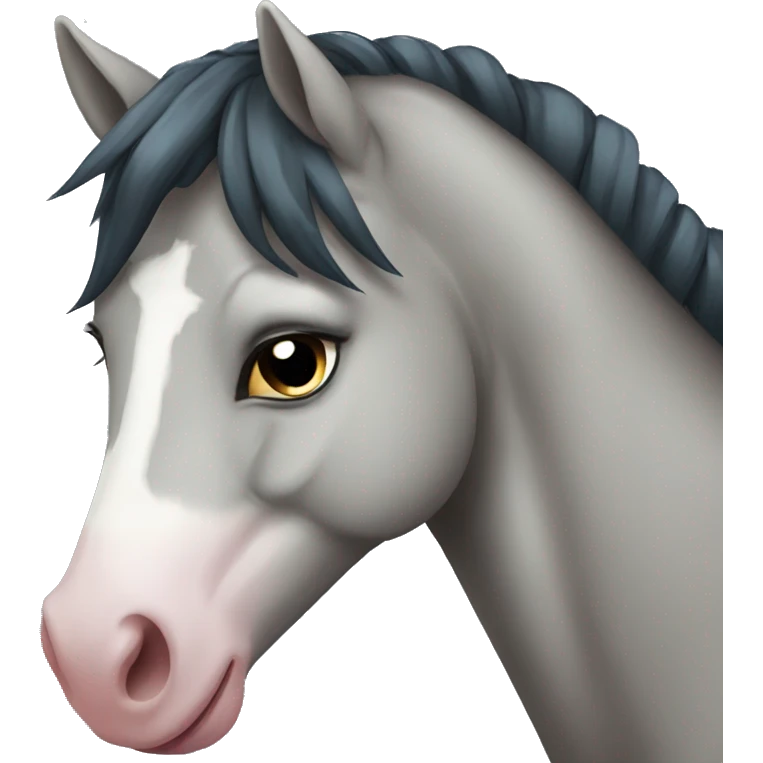 rare horse blushing emoji