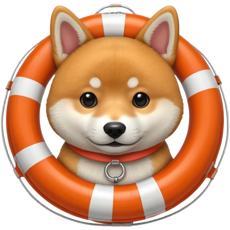 Shiba Jasper with lifebuoy  emoji