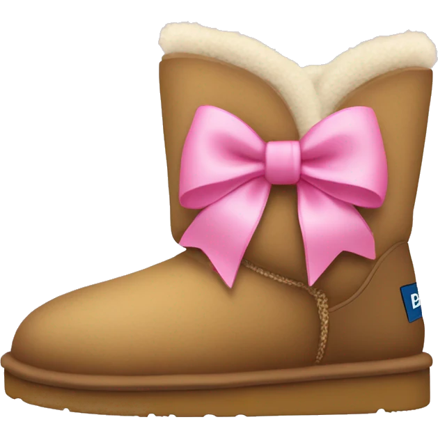 uggs with a pink small bow  emoji