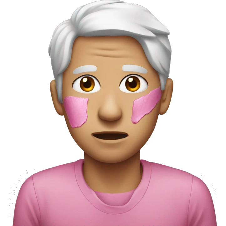 pink hurt  emoji