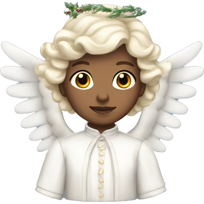 white Victorian Christmas Angel emoji