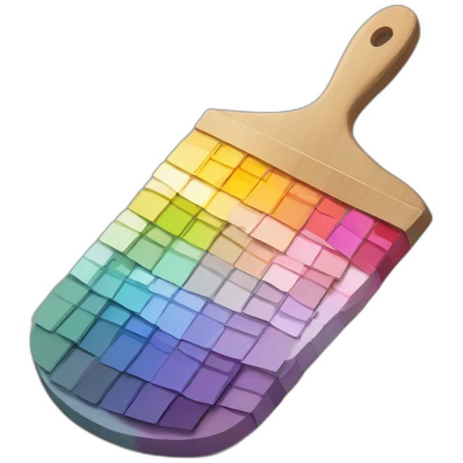 color pallets held by painter emoji
