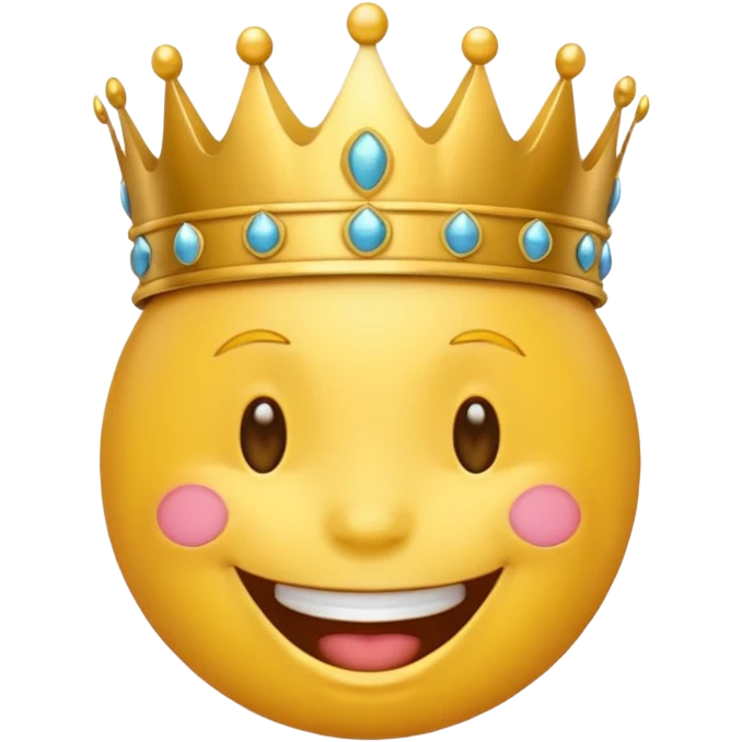 laughing emoji with a crown emoji