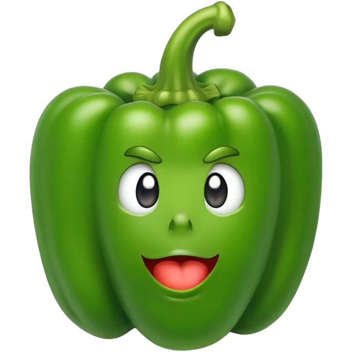 A green bell pepper vegetable  emoji