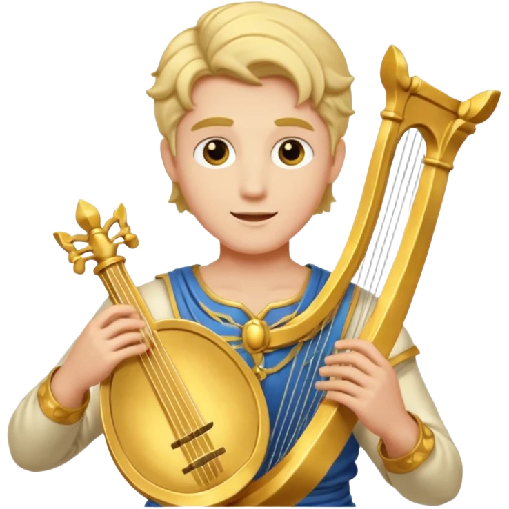 Apollo god with lyre emoji
