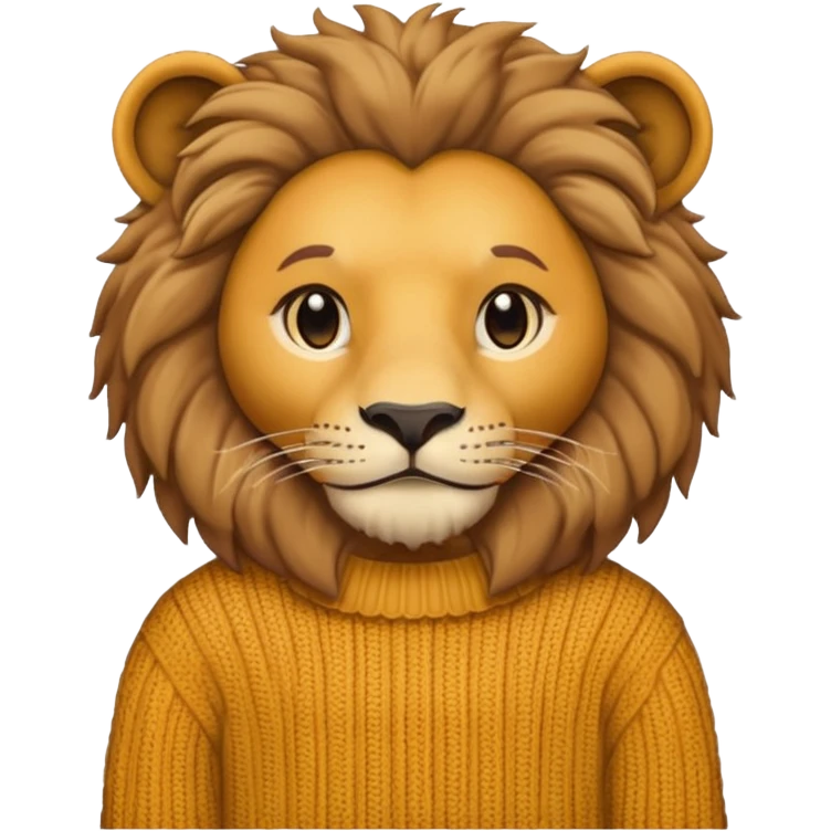 lion wearing jumper emoji