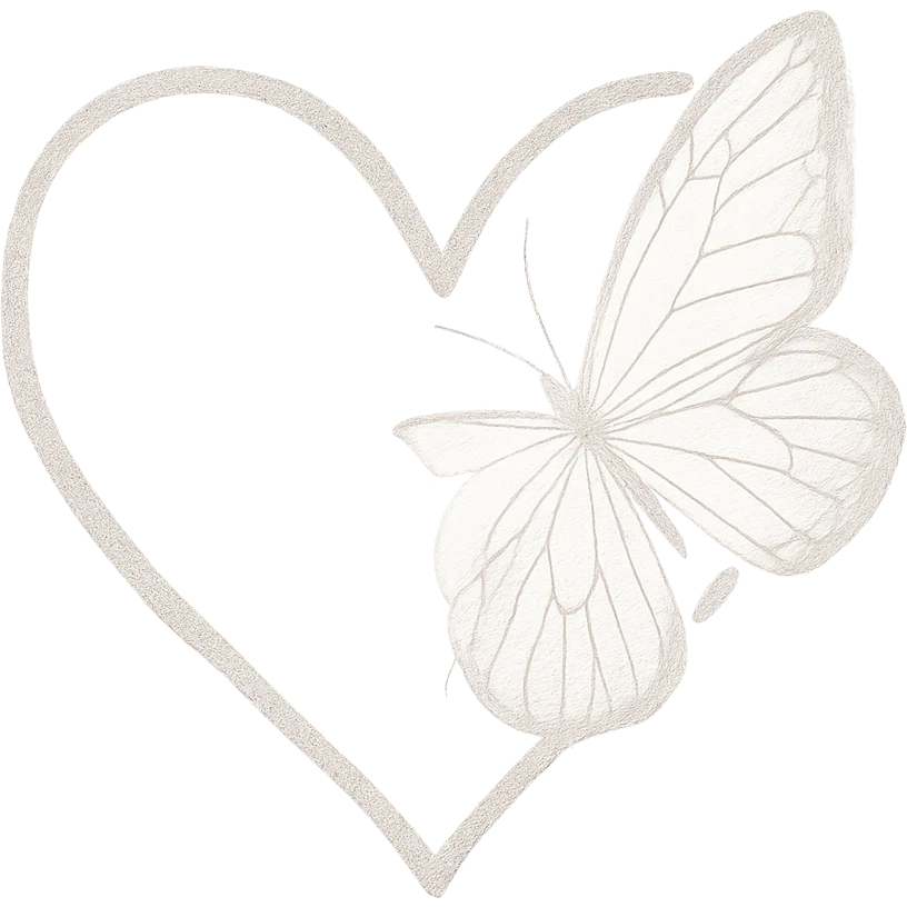 heart with a delicate butterfly motif emoji