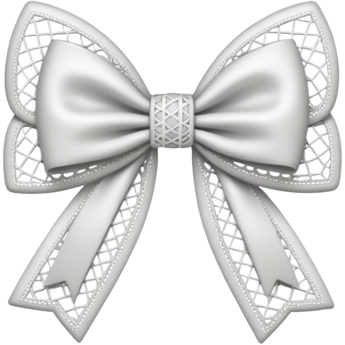 white lace bow emoji