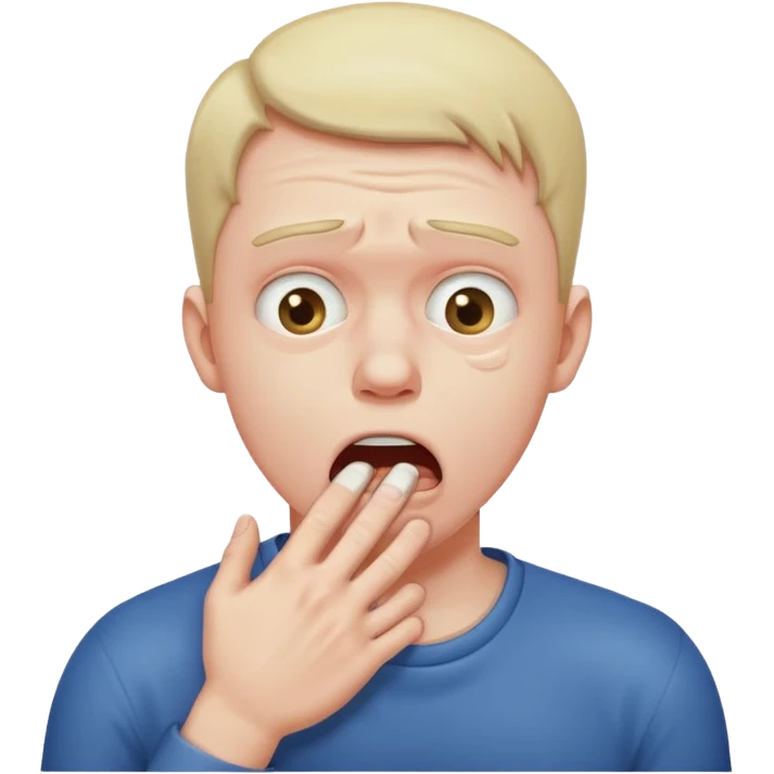 guy chocking himself  emoji