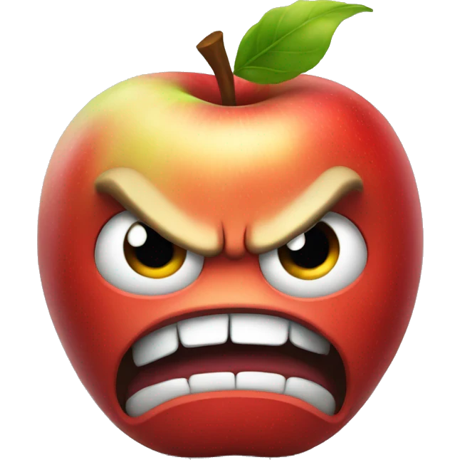 angry apple  emoji