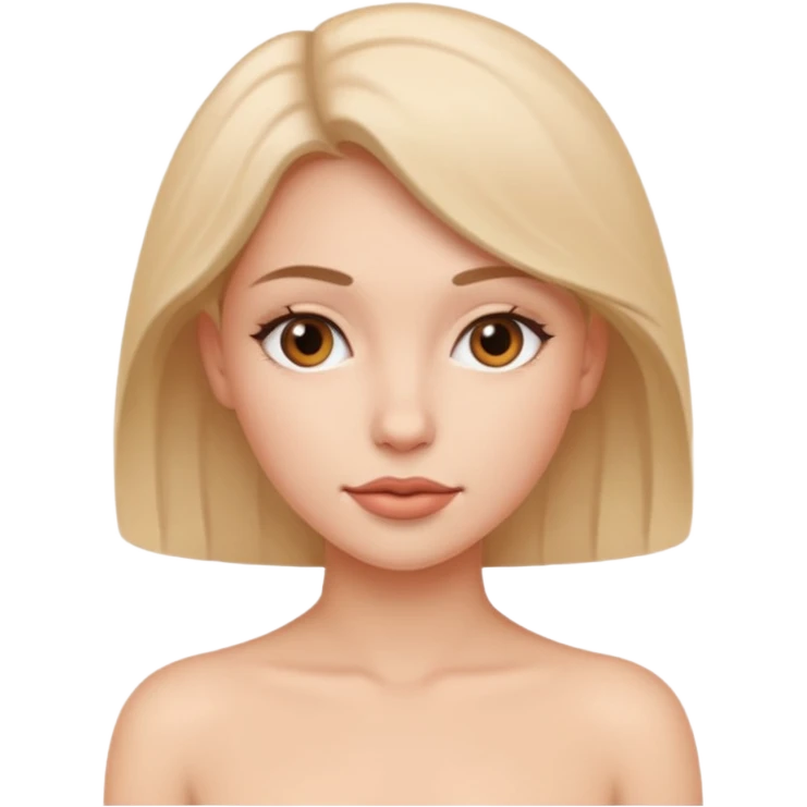 Naked woman with pussy  emoji