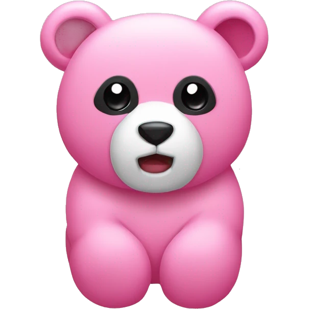 Oso y lazo Rosa  emoji