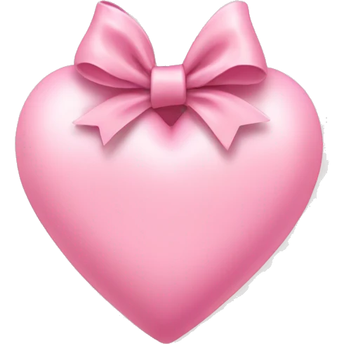 Baby pink heart with bow emoji