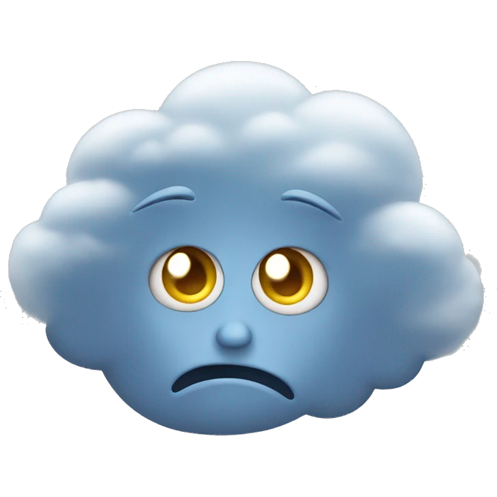 Face with cloud eyes  emoji