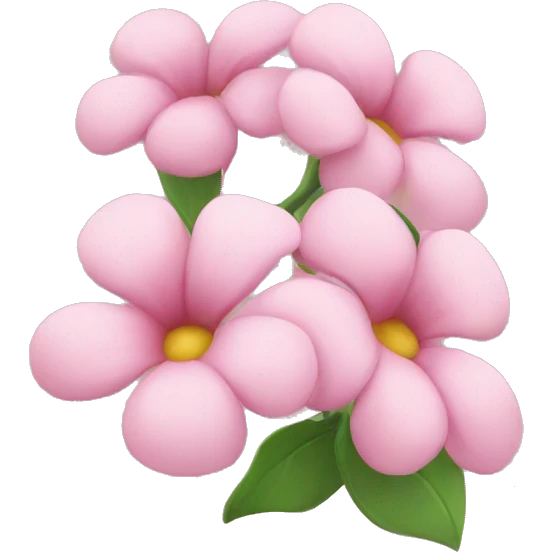 soft pink 3 flower emoji