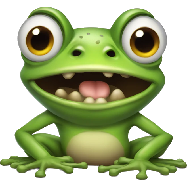 freaky frog emoji