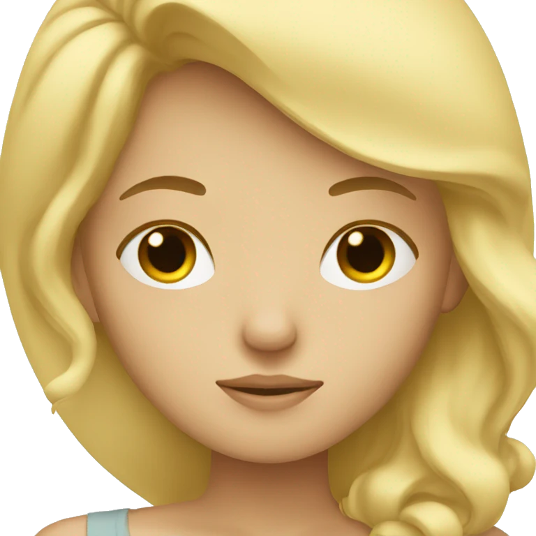 Blonde girl sleeping emoji