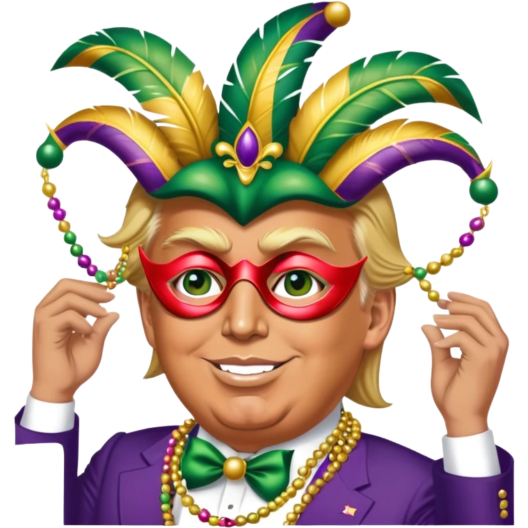 Donald trump dancing at Mardi gras emoji