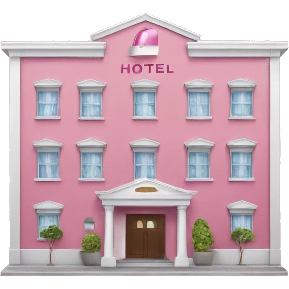 Hotel was woth pink door emoji