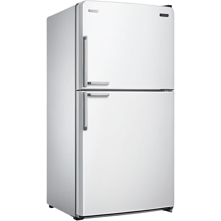 modern white fridge angled view emoji