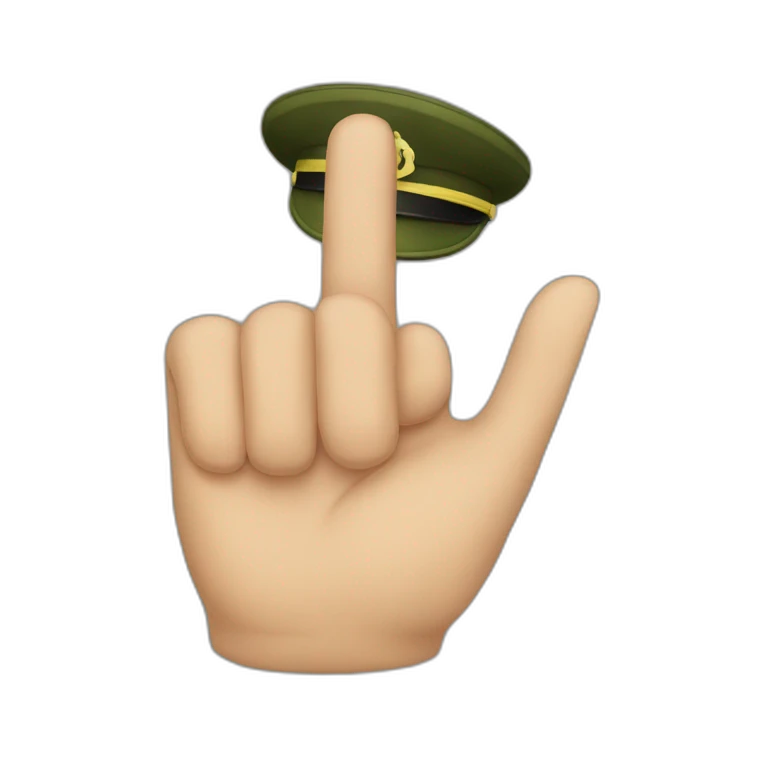 Saluting emoji