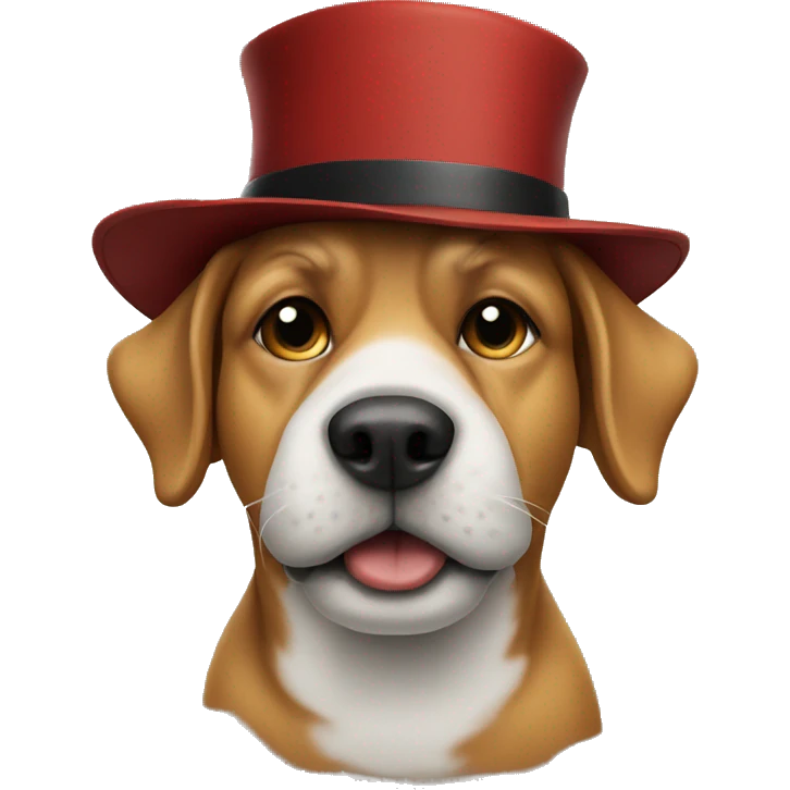 Dog smoking with a hat on emoji