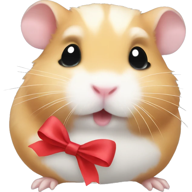 hamster with a bow emoji