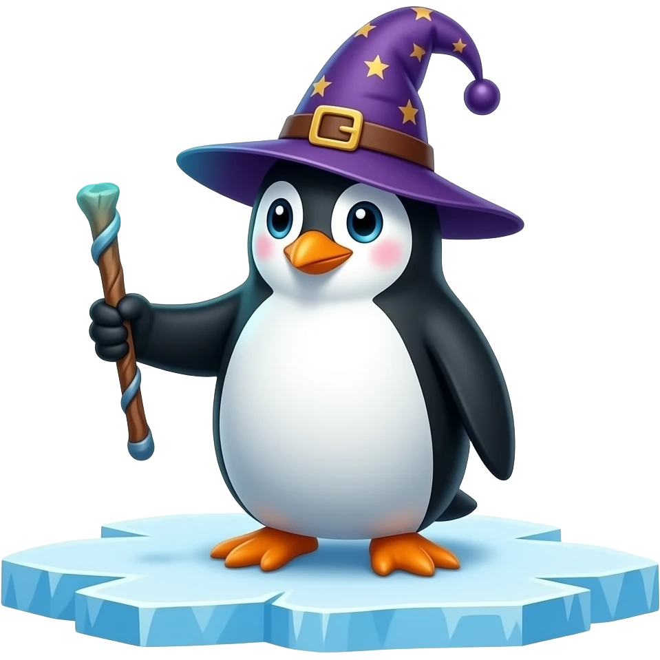 Penguin Wizard emoji