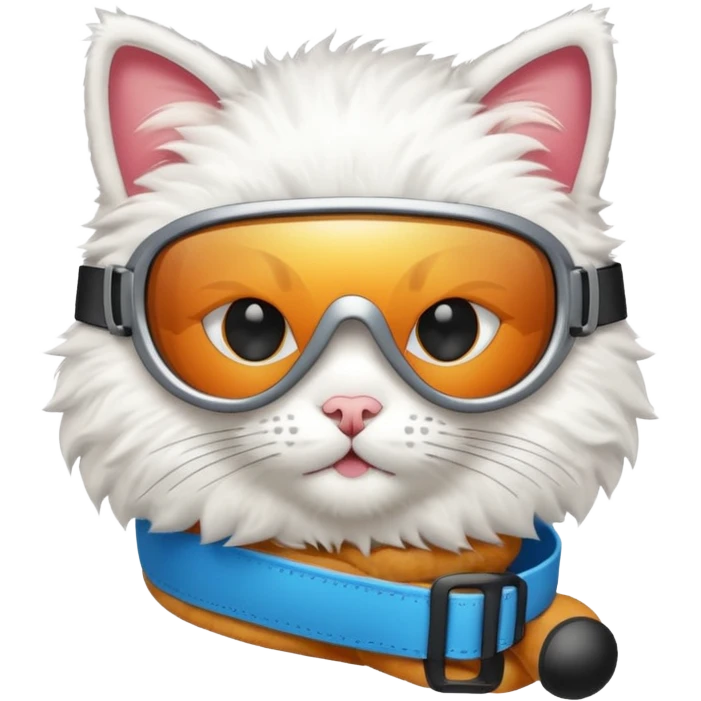 cat skiing emoji