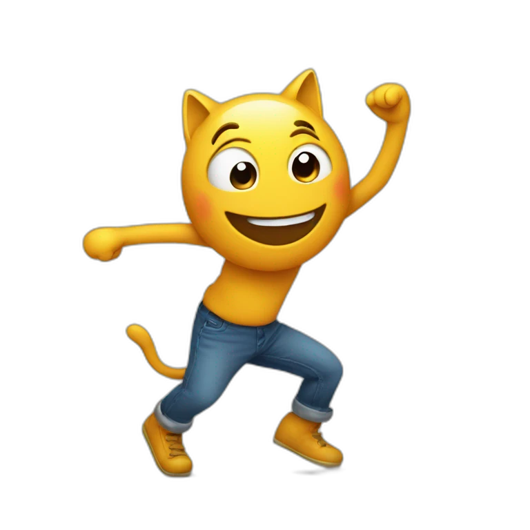 chat qui danse emoji