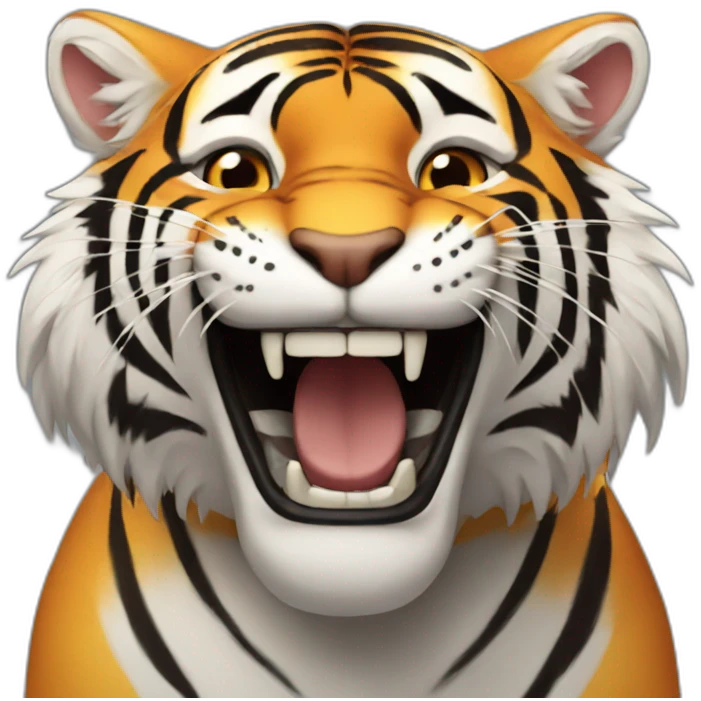 Tiger smile emoji