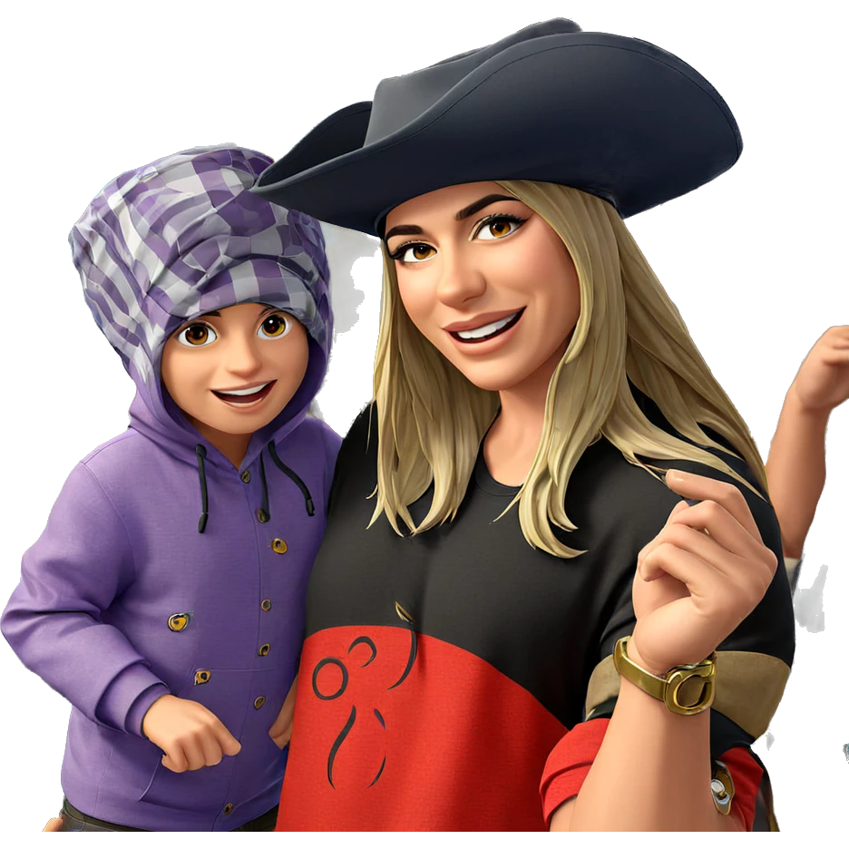 happy boys in outdoor hats emoji