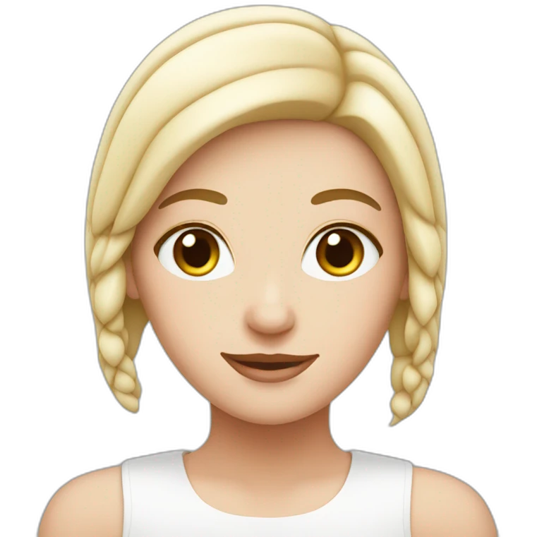 Flat white girl emoji