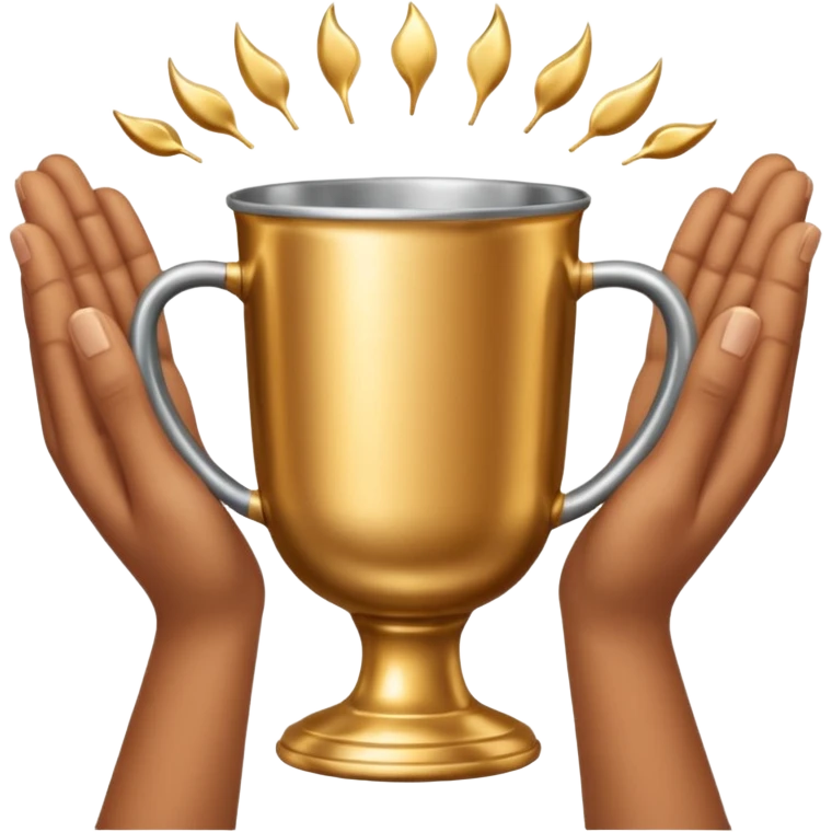 many hands hold the cup

 emoji