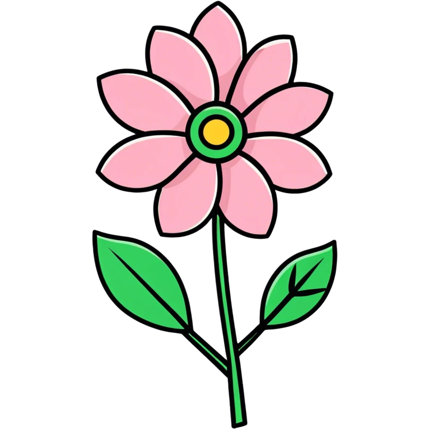a pink flower emoji