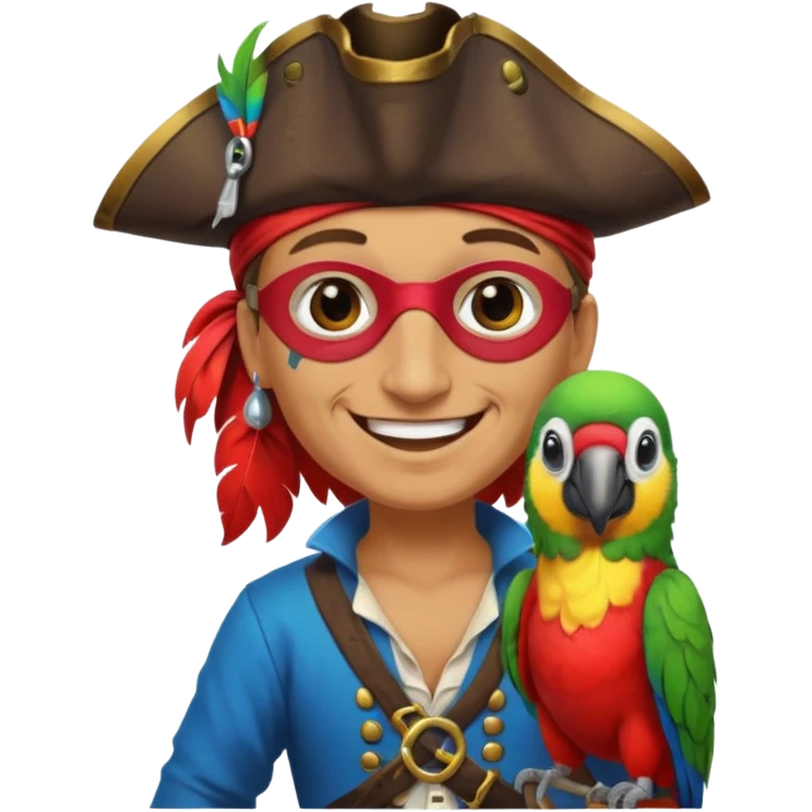 pirate and parrot emoji
