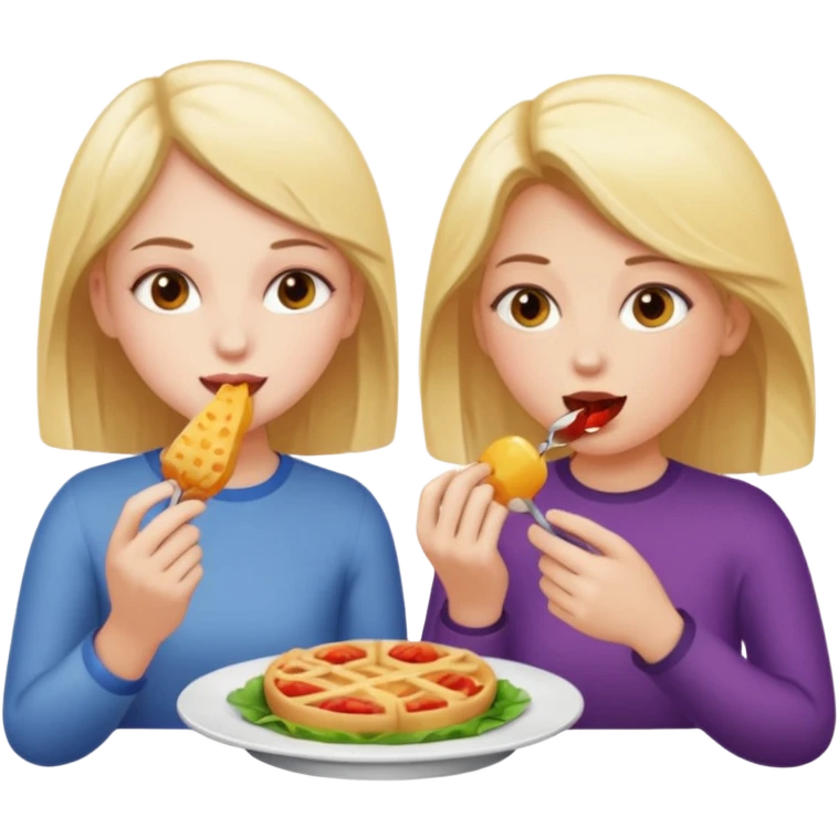 A girl eating out a girl emoji