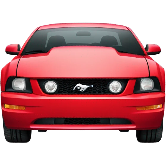 Front of 2003 all red mustang  emoji