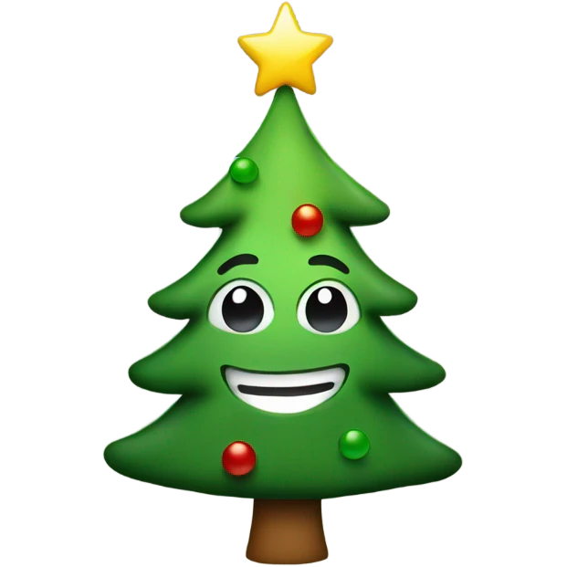 Smiling Christmas tree emoji