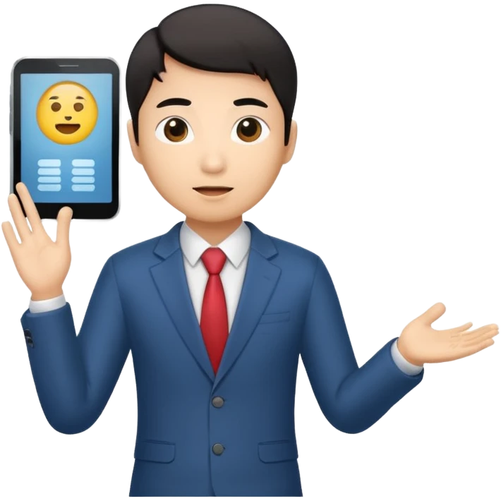 business person emoji, Asian person giving a presentation emoji