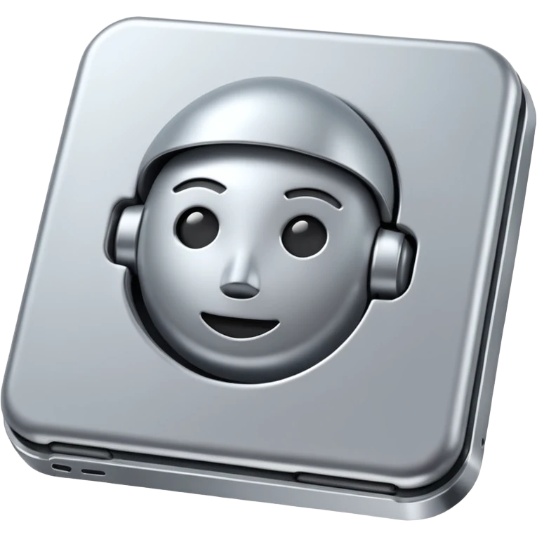 A minimalistic 3D icon representing a tech solution emoji