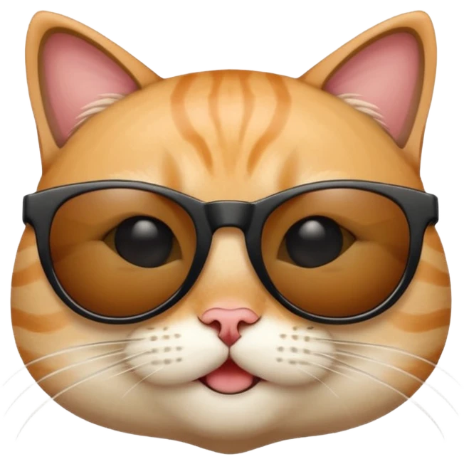 Cat with sunglasses emoji