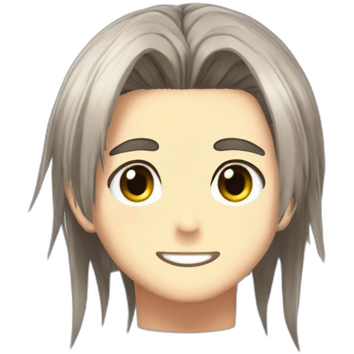 Long haired bun Eren jaeger emoji