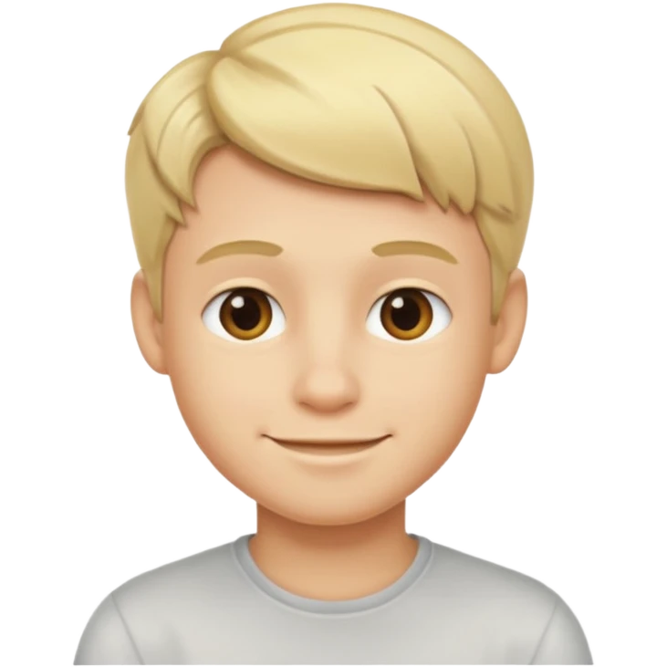 Blonde boy smirking emoji