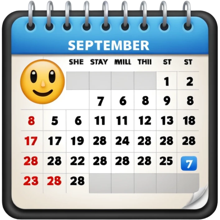Calendar september emoji