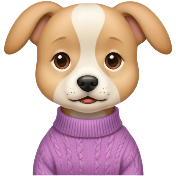 Preppy dog emoji
