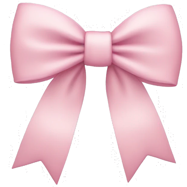 light pink bow emoji